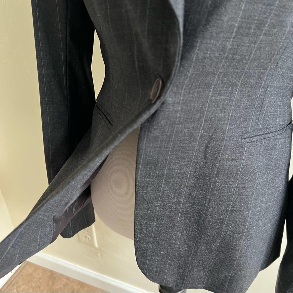 Nice Theory Pin Stripe One Button Wool Blazer Cha… - image 4